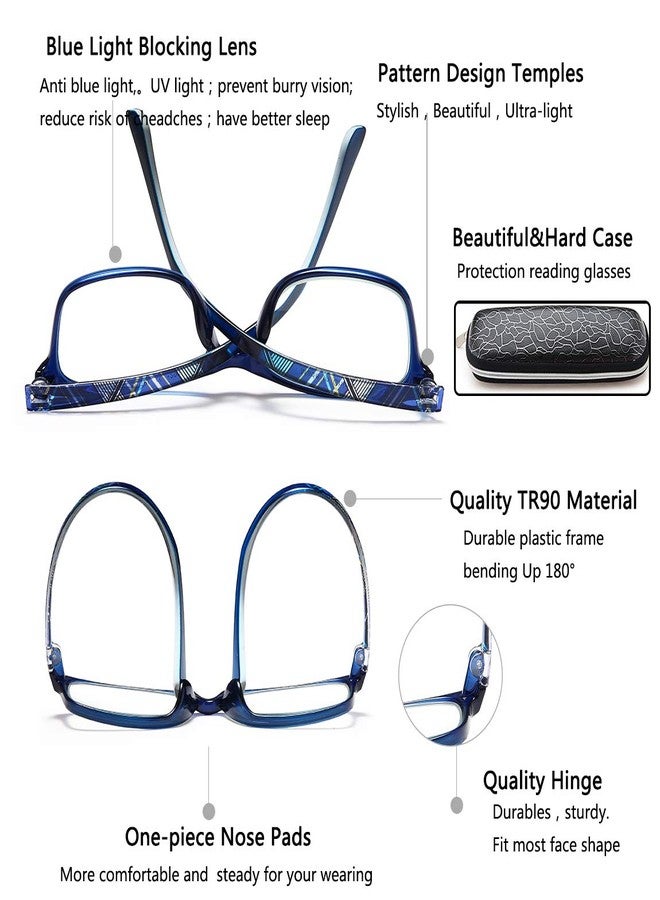 EYEURL Reading Glasse Blue Light Blocking - 2 Pack TR90 Computer Readers +2.5 Lightweight UV Protection - Image 3